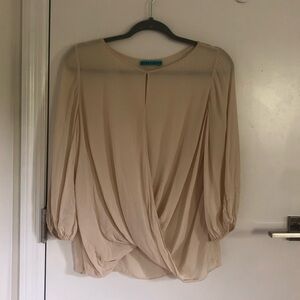 Alice & Olivia Silk Cream top S